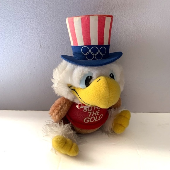 Sam The Olympic Eagle Vintage Stuffed Animal 1980 - Picture 2 of 13